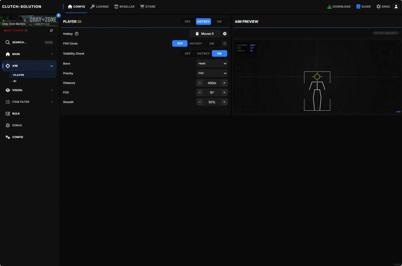 CLUTCH GRAY ZONE DMA 2